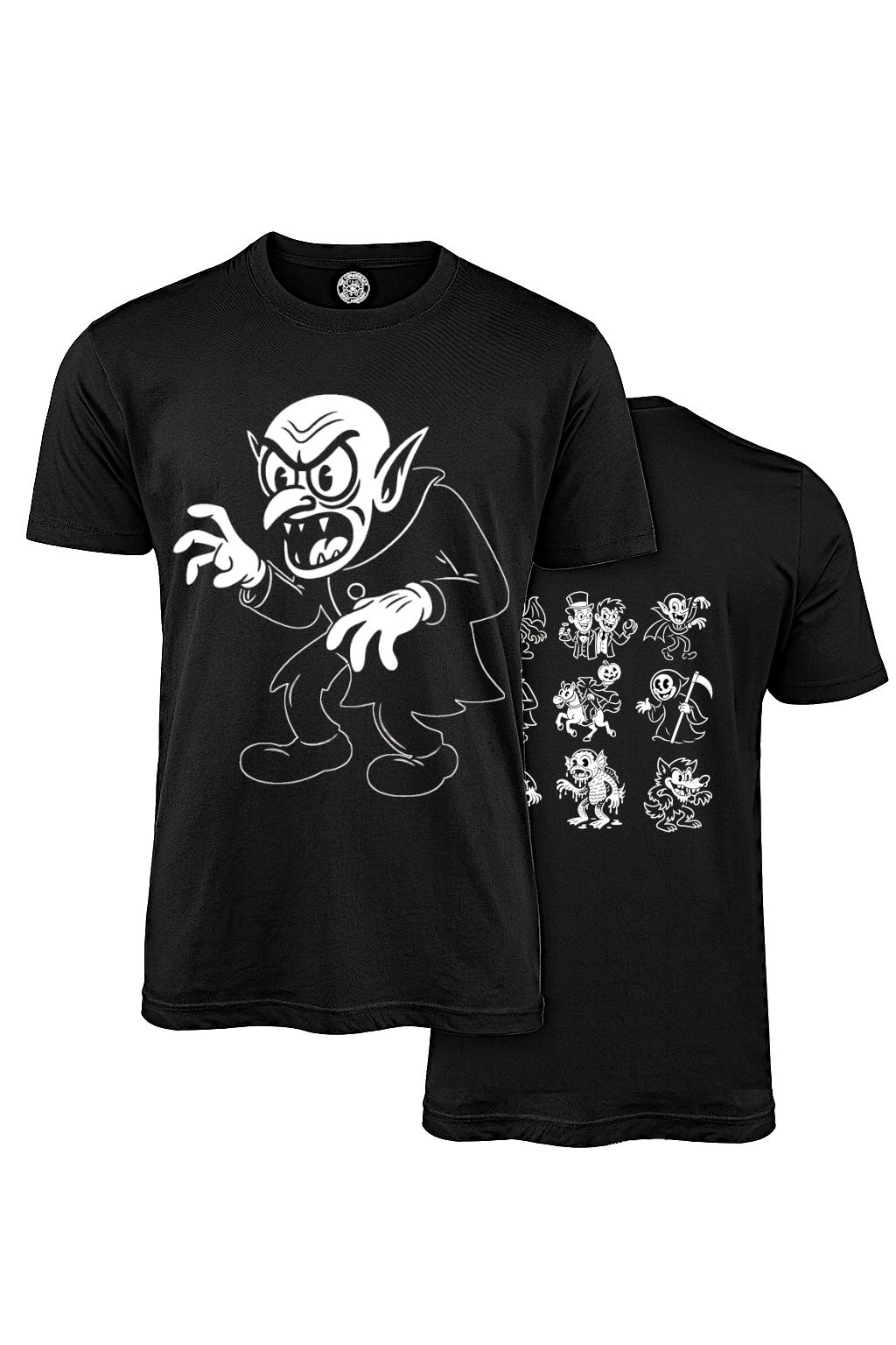 Nosferatu Rubber Hose Horror T-Shirt (Black)